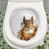 1Pcs 3D Cartoon Squirrel Toilet Sticker Creative Squirrel Toilet Lid Decal Funny Toilet Seat Lid Sticker Novelty Toilet Seat Decals Waterproof Sel...