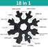 18-in-1 Snowflake Multi-Tool Screwdriver, Stainless Steel 18-1 Multitool Snow Tool (Black)...