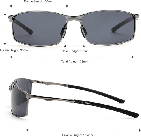 SKYWAY Polarized Sunglasses Men Women,Metal Frame UV400 Protection Sun Glasses for Driving Fishing Hiking Sports...