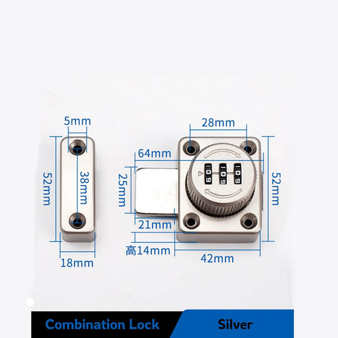 Combination Lock with Passcode 3 Digit Zinc Alloy Material Keyless Entry Rotating Bolt Baby Safty Ideal for Your Personal Belongings Like Suitcase...