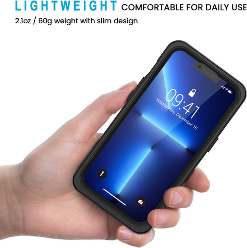 Lanhiem for iPhone 13 Pro Max Case, IP68 Waterproof Dustproof Shockproof Cases with Screen Protector, Full Body Protective Front and Back Cover fo...