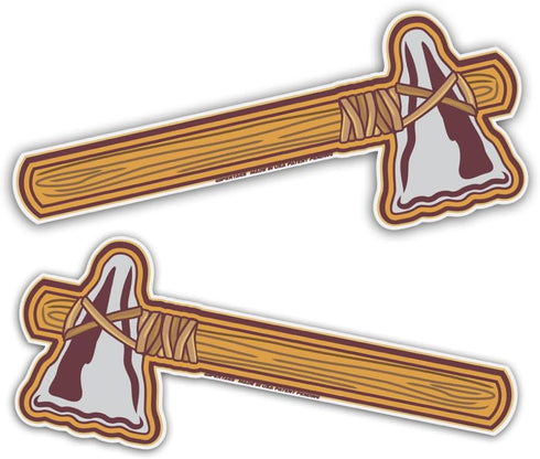 Tomahawk Chop Maroon WiperTags attach to rear vehicle wiper blades...