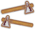 Tomahawk Chop Maroon WiperTags attach to rear vehicle wiper blades...