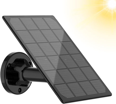 Solar Panel for Rechargeable Battery Outdoor Camera,Waterproof Solar Panel with 9.8ft USB Cable, Continuously Power for Outdoor Security Camera,5V...