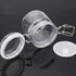 2Pcs 10 Oz/300ml Clear Round Plastic Home Kitchen Storage Sealed Jar Bottles with Leak Proof Rubber and Hinged Lid for Herbs, Spices, Candy, Gift,...