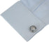 Crystal Blue Round Weave Design Pair Cufflinks in a Presentation Gift Box & Polishing Cloth...
