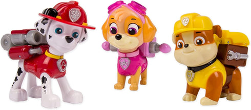 Paw Patrol Action Pack Pups 3pk Figure Set Marshall, Skye, Rubble...