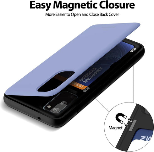 GOOSPERY Galaxy S20 Wallet Case with Card Holder, Protective Dual Layer Bumper Phone Case (Lilac Purple)...