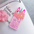 iFunny Case for iPhone SE 2022/2020,Fashion Cute 3D Cartoon Animal Quicksand Unicorn Bling Stars Shockproof Soft Kawaii Phone Case for iPhone SE 2...