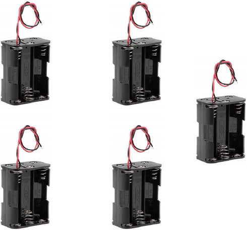 5PCS 6 x 1.5V AA Batteries Holder Case with Wire Leads...