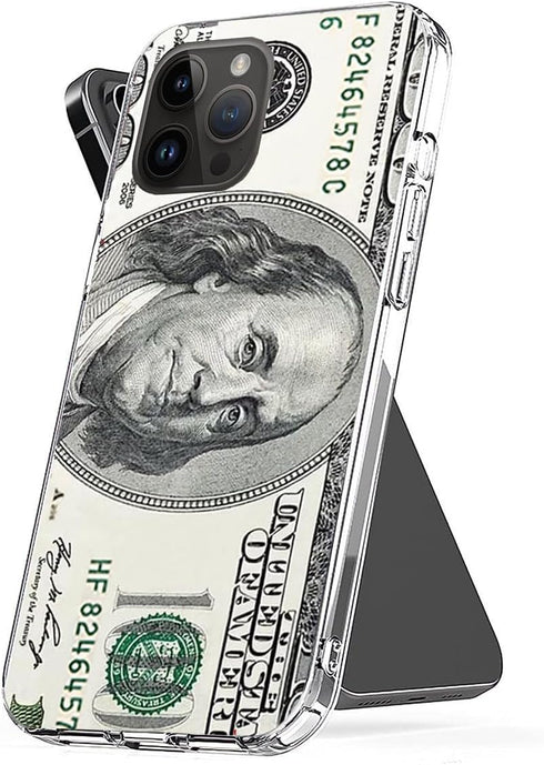 Phone Case Compatible with iPhone 13 Pro Money Bill One Hundred Dollar Shock Accessories Scratch Waterproof Cover...