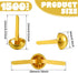 Therwen 1500 Pcs Brad Paper Fasteners Bulk 0.3 x 0.6 Inch Gold Brass Brads Mini Brads Round Metal brad Split Pins for Kids Students DIY Scrapbooki...
