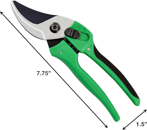 8 Inch Garden Pruner with a SK5 Carbon Steel, Non-stick, Rust Resistant Blade. Adjustable for Small and Large Hands...