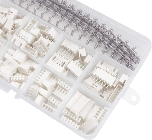 460pcs 2.54mm JST-XH Connector Kit with 2.54mm Female Pin Header and 2/3 / 4/5 / 6 Pin Housing Connector Adapter Plug (JST Connector Kit)...
