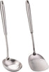 FJNATINH Wok Spatula and Soup Ladle Set - 304 Stainless Steel Wok Utensil Tools Set, 2 Pieces All Metal Cooking Kitchen Utensils,Chinese Wok Acces...