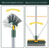 4 in 1 Floor Brush Scrubber with Long Handle 180°Grout Brush 3 Poles 53.5'' 2024 New multi-functional Stiff Bristle Cleaning Scrub Brush with Sque...