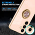 KANGHAR Galaxy S24 Case with Phone Ring Stand Full Body Protection Plated Rose Gold Edge Luxury Case for Samsung Galaxy S24-Pink...