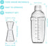 4 pcs Clear Cocktail Shaker Set 2 pcs Plastic bar Shaker with 2 pcs Plastic Cocktail Double Measuring Jigger...