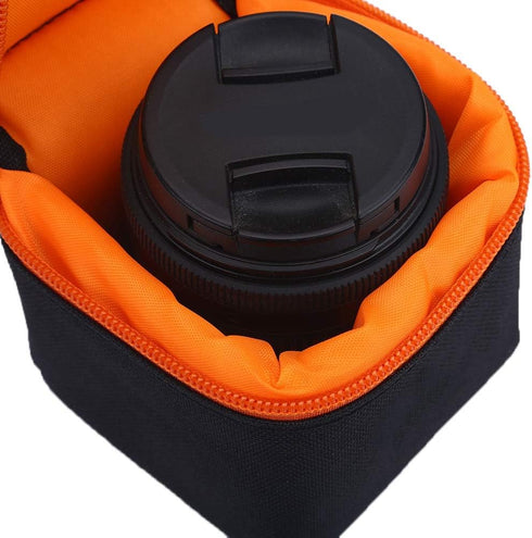 GOWENIC Camera Lens Case,Camera Lens Bag Pouch,Padded Thick Camera Lens Bag Shockproof Protective Pouch Case,Camera Lens Protector for DSLR Camera...