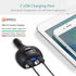 2 Sockets Cigarette Lighter Splitter, QC3.0+5V 2.4A Dual USB Car Charger, Separate Switch Voltage Display, 12/24V 80W Power Adapter Compatible iPh...
