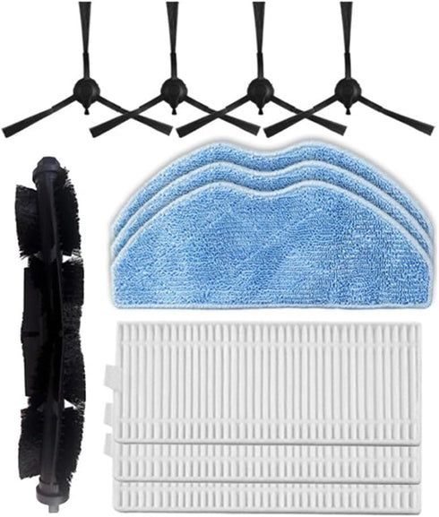 for 360 S8 S8Plus Vacuum Cleaner Part,11Pcs Main Brush Side Brush Filter Mop Cloth for 360 S8 S8 Plus Robot Vacuum Cleaner (11)...