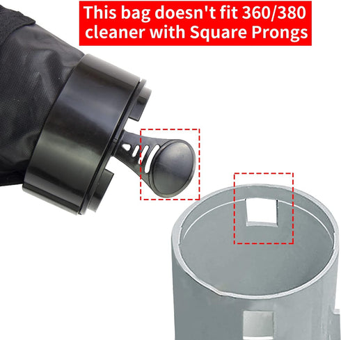 UCEDER Black Nylon Mesh Pool Cleaner Bags,All Purpose Filter Bag K13 K16 with Zipper Replacement for Polaris 280 and 480 Pool Cleaner(3 Pack)...