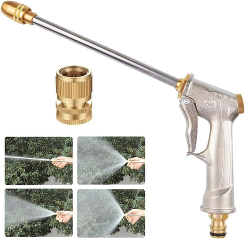 Garden Hose Nozzle,High Pressure Water Hose Nozzle Sprayer,3/4 Extra-Strong Solid Brass Connectors for Garden Hose,for Watering Plants,Lawn& Garde...