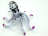 Octopus Miniature Figurines Animals Hand Blown Color Glass Art Collectible Gift Decorate 3.5" (Black Purple)...