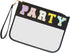 Jakiro Chenille Letter Clear Bag Zipper Pouch for Party, Preppy Makeup Bag Clear Cosmetic Toiletry Bag with Wrist Strap, Water-proof Makeup Travel...