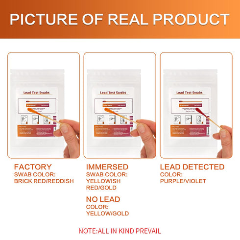 Lead Test Kit for Dishes, 10 Pcs Rapid Lead Test Swabs, Dip in Water Lead Testing Kit, Lead Paint Test Kit Home Use for All Surfaces, Results in 3...