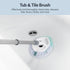 Casabella Tub & Tile Brush - Bathroom Cleaning Brush, Extendable Handle, All-Around Dual Bristles, Bristled Head, Non-Slip Grip...