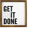 VinMea Framed Wood Sign, Rustic Wall Art, Get Shit Done, 12"x12", Black, Letter Print, Unisex, Home Office...