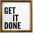 VinMea Framed Wood Sign, Rustic Wall Art, Get Shit Done, 12"x12", Black, Letter Print, Unisex, Home Office...