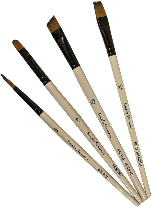 Robert Simmons Simply Simmons Value Brush Sets Work Horse Set Set Of 4 (19062)...
