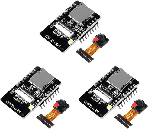 AiTrip 3 Pack ESP32-CAM WiFi + Bluetooth Module Development Board with OV2640 Camera Module...