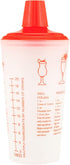 Collins Red Cocktail Recipe Shaker with Cap and Built In Strainer, 30 oz...