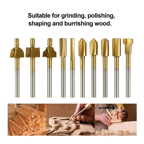 HSS Router Carbide Engraving Bits and Router Bit Set 1/8"(3mm) Shank for Rotary Tools Accessories for DIY Woodworking, Carving, Engraving, Drillin...