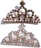 20Pcs 40mm Gold Crown Crystal Rhinestone Buttons Embellishment with Flatback for Headbands Hair Accessories Flower Center Bouquet Wedding Invitati...