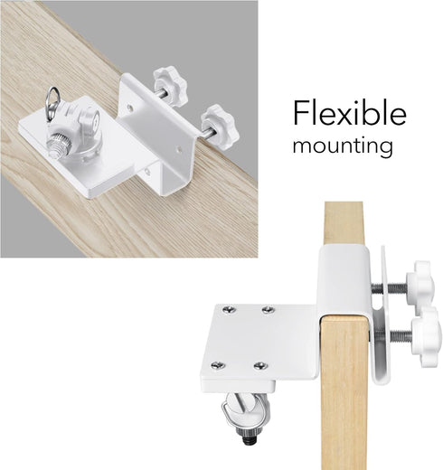 Wasserstein Weatherproof Gutter Mount Compatible with Google Nest Cam (Battery) (White) - Flexible Mounting for Nest Cam...