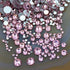 AD Beads 1440 Pieces Mixed Size No Hotfix Glue on Quality Glass Flatback Rhinestones Round Crystal Gems (22 Lt. Rose)...