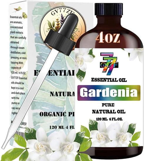 Gardenia Essential Oil 4 Fl Oz (120Ml) - Gardenia Oil for Diffuser,Humidifier,Home,Bath,Cleaning,Massage,Yoga,DIY Candle...