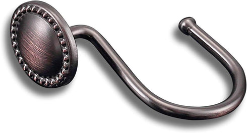 CHICTIE Bronze Shower Curtain Hooks,Oil Rubbed Decorative Shower Rings,Set of 12 Rust Resistant Shower Hooks Hangers for Bathroom Curtains Rods(Oi...