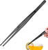 Tweezers – 11.8''/30cm Precision Tweezers, Garnish Stainless Steel Tongs for Bartender, Mixologists Clipping Food – NZ01-B (Black)...