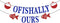 Ofishally Ours Banner, Fishing Adoption Banner, Ofishally Ours Themed Family Party Decor, Welcome Home, Home Party Supply Blue Glitter...
