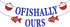 Ofishally Ours Banner, Fishing Adoption Banner, Ofishally Ours Themed Family Party Decor, Welcome Home, Home Party Supply Blue Glitter...
