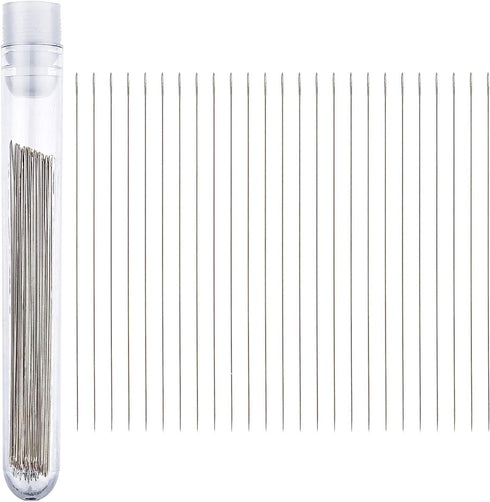Beading Needles Size 11 Extra Short (25pcs) with Needle Storage Tube...