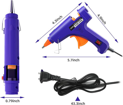 Hot Glue Gun Kit: Mini Hot Glue Guns Kit with 20 Sticks Melt Glue Gun Craft for Kids School DIY Arts Home Quick Repairs (2 Pack)...
