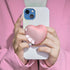 Expandiing Moblile Cell Phone Grip Heart Shape Glass Holder for Smartphones, Cellphone Collapsible Stand? Pink...