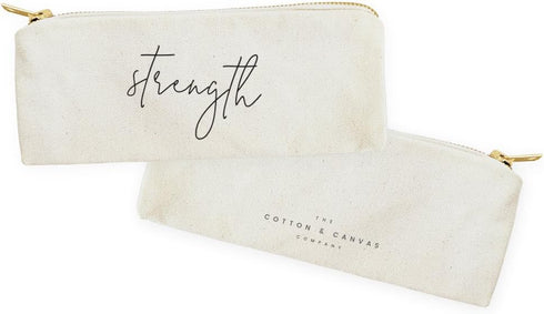 The Cotton & Canvas Co. Strength Small Cosmetic Case and Travel Pouch for Office and On the Go...