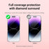 2024 Fashion iPhone 15/14pro Screen Protector, 2Pack Cute Tempered-Glass Film with Diamond For iPhone 15, Full-Coverage Protection, Best Gift Scra...